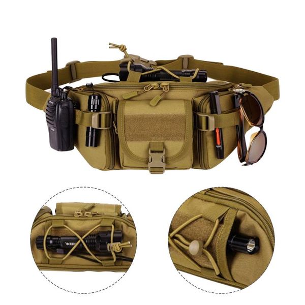 

outdoor bags waterproof nylon men fanny pack tactical military army waist bag hiking camping shoulder bum belt sport chest
