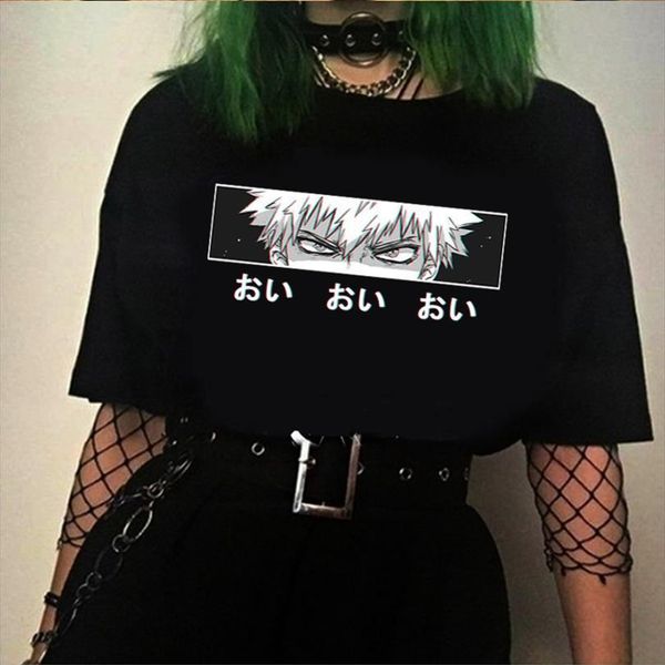 

my hero academia bakugou anime mens t shirts oversized clothing, White;black