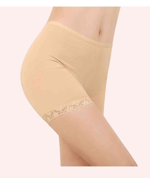 

underwear light proof fubao lace safety three-point leggings, Black;pink