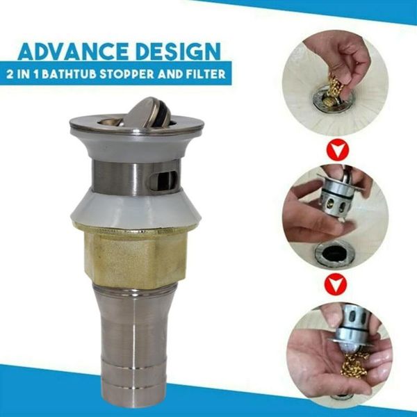 

other bath & toilet supplies 1pc universal wash basin bounce drain filter up bathroom sink plug with anti-clogging basket ser accessorie