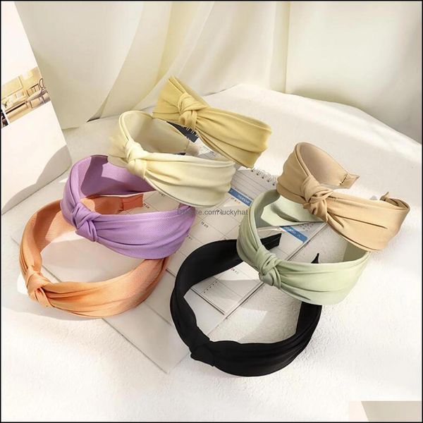 

headbands jewelry jewelry fashion women headband fresh color center knot hairband casual spring headwear girls hair aessories wholesale drop, Silver