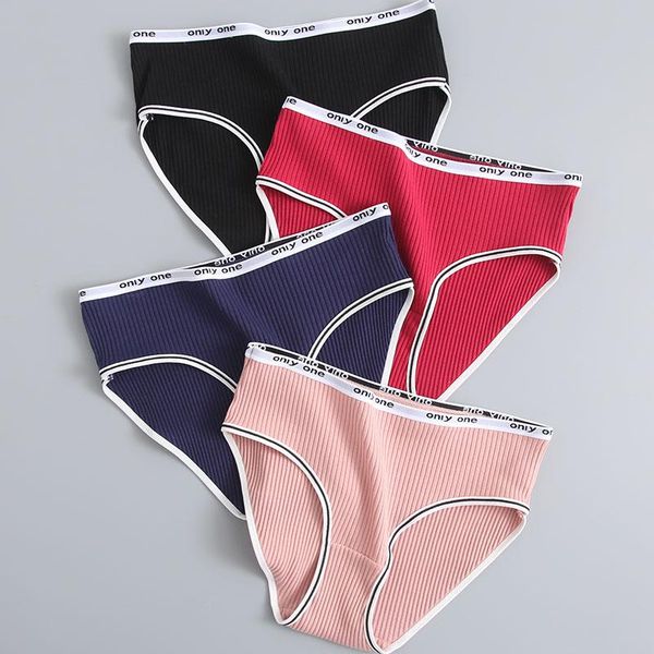 

women's panties cotton women mid waist underwear breathable lingerie briefs soft underpants for ladies high quality, Black;pink