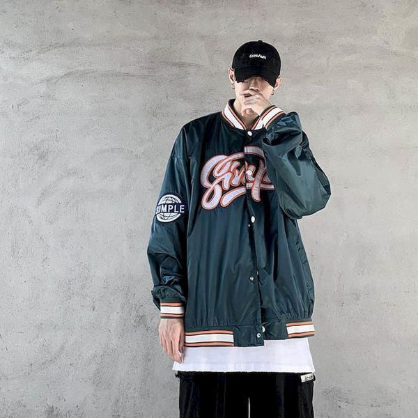 

men's hoodies & sweatshirts and women's vintage embroidered jackets, baseball suits, vintage spring autumn casual hip-hop sports, Black