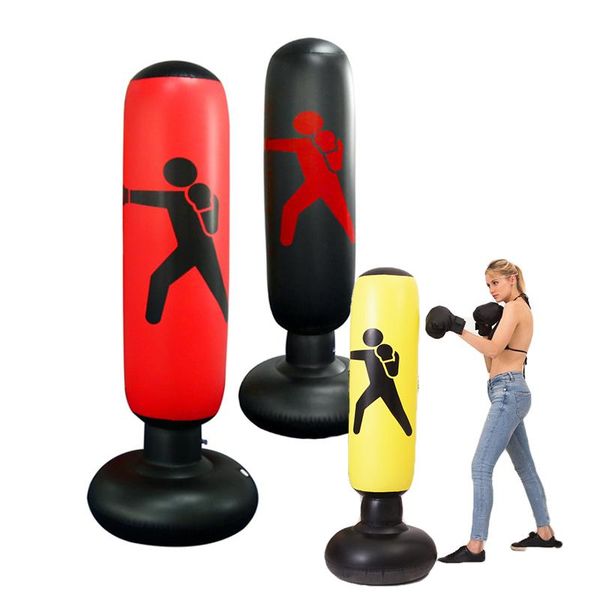 

sand bag 160cm inflatable boxing sandbag children vertical training pvc tumbler gym target