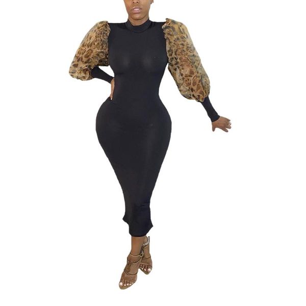 

casual dresses dpsde 2021 fashion women high street fair maiden style long sleeve round neck printed mid, Black;gray