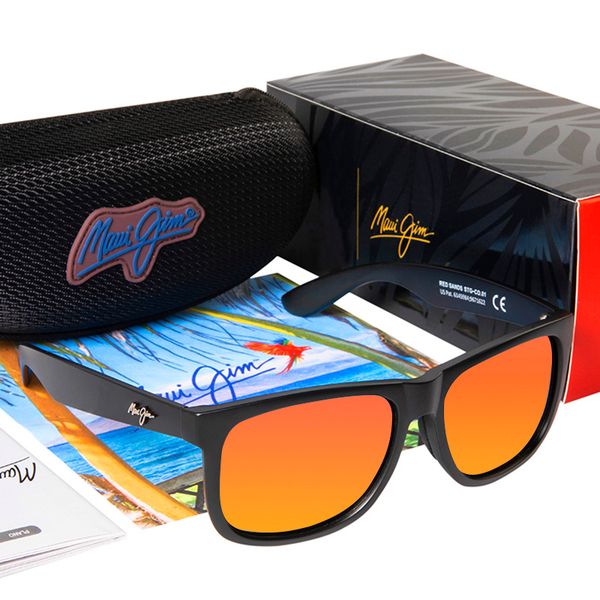 

red sands mirror polarized sunglasses men classic design eyewear frame square sport male uv400 travel goggles, White;black