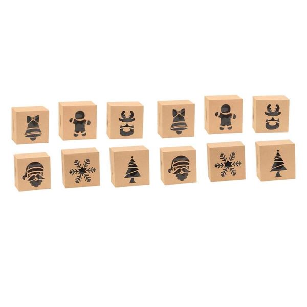 

gift wrap 48pcs cake packing box portable dessert container kraft paper candy