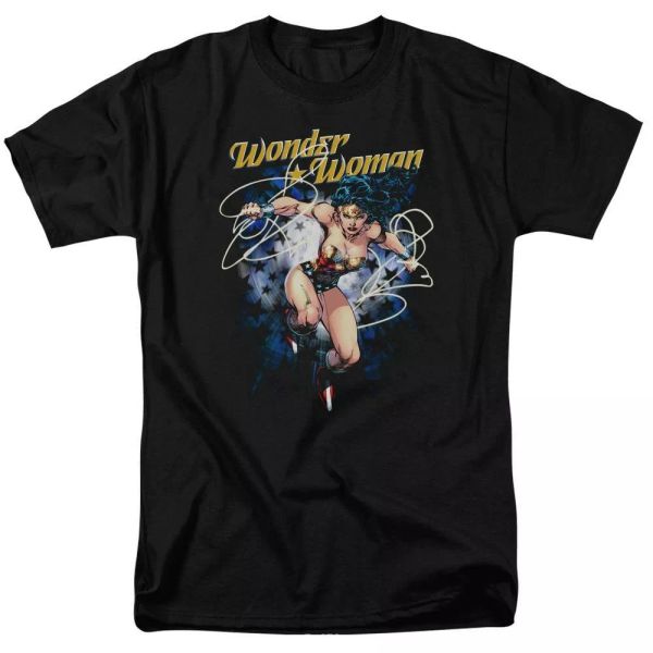 

Justice League of America WW Starburst "Black" T-Shirt DC Comics Sizes S-3X NEW, White;black