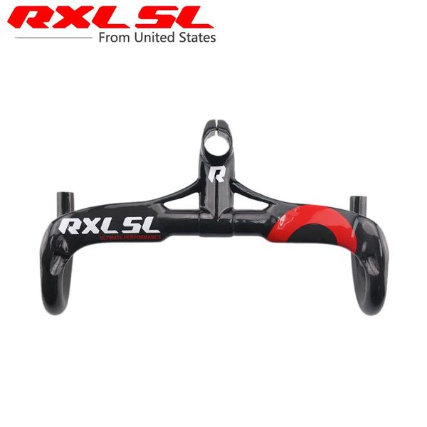 

bike handlebars &components rxl sl carbon bicycle handlebar 1-1/8" ud matte/glossy road drop bar black red integrated