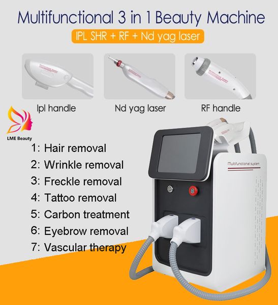 

2021 new style professional ipl laser painless 3in1 portable tattoo body hair removal beauty machine