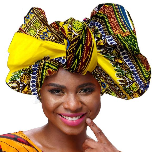 

african headwrap womens hair accessories scarf wrapped head turban ladies hair accessories scarf hat headwrap long tail cap, Blue;gray