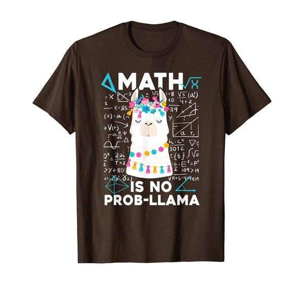 

funny math is no prob llama back to school gift shirt t-shirt, White;black