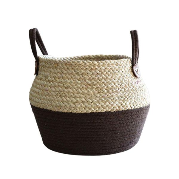 

storage baskets flower pots woven arrangements decorative bamboo natural straw fruit for home decoration dried multi sizes mini handbag