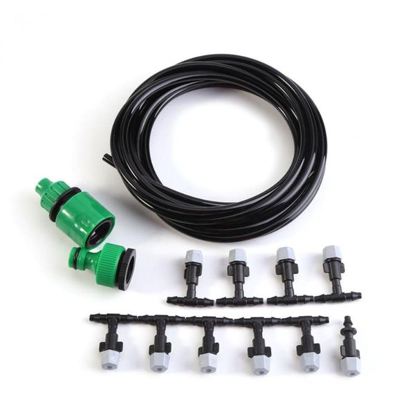 

watering equipments 15m/10m/5m water irrigation misting cooling system hose sprinkler nozzle garden dripper head connector set 2021