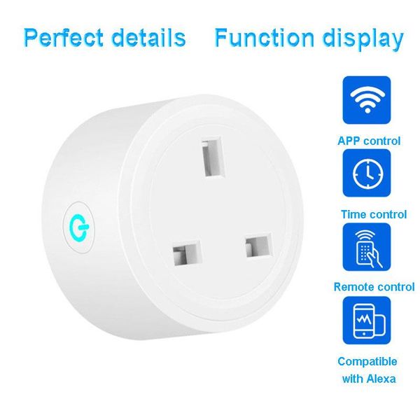 

smart power plugs 100-240v plug professional wireless home socket app control wifi timing compatible with alexa