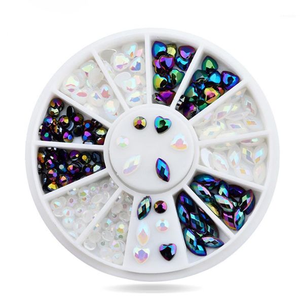 

colorful mixed ab 3d nail rhinestone crystal pearl decoration heart horse eyes flat back design art tips decoration1, Silver;gold