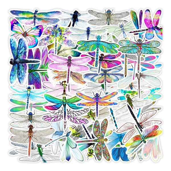 

gift wrap 50pcs doodle dragonfly stickers for notebook stationery scrapbook cute sticker aesthetic scrapbooking material craft supplies