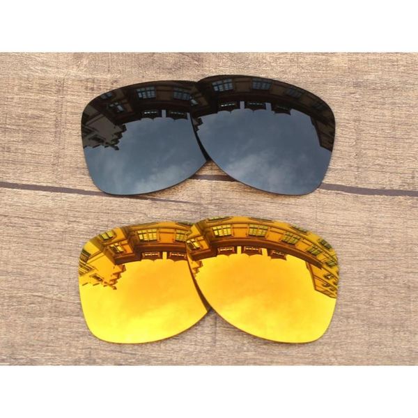 

2 pairs stealth vonxyz black & ruby mirror polarized replacement lenses for- dispatch 2 frame
