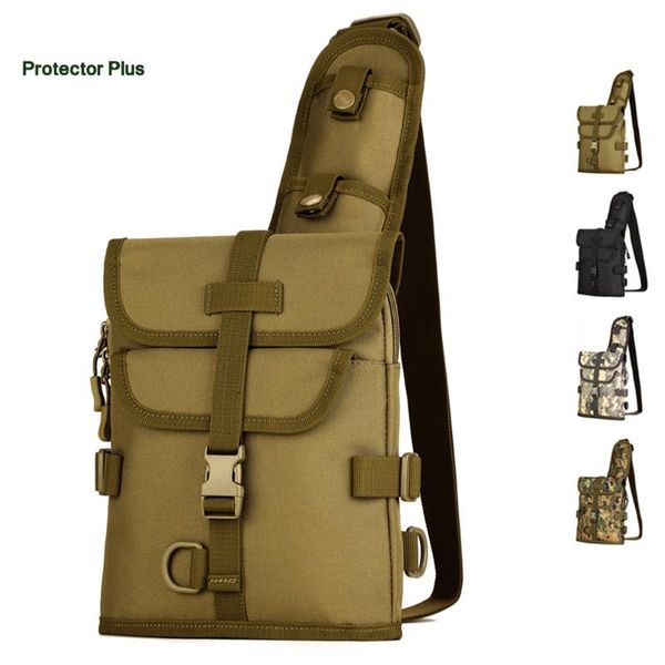 

outdoor bags nylon tactical chest bag military climbing hiking riding messenger 7.9inch tablet lappouch sling backpack