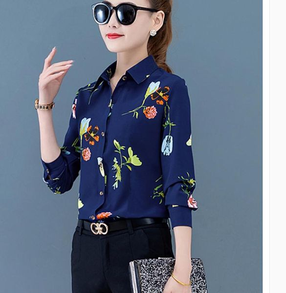 

2021 summer fashion long sleeve women's shirt@09, White
