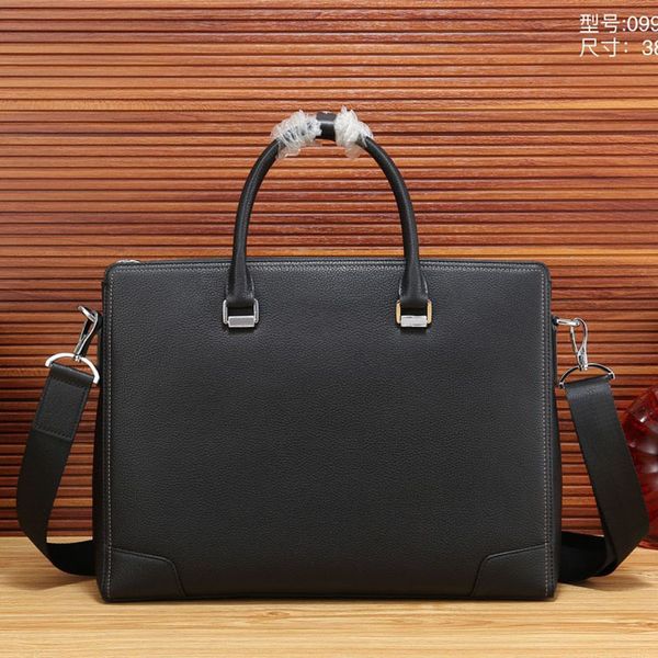 

busins men's bag leisure men's litchi grain cowhide lapdocument msenger backpack