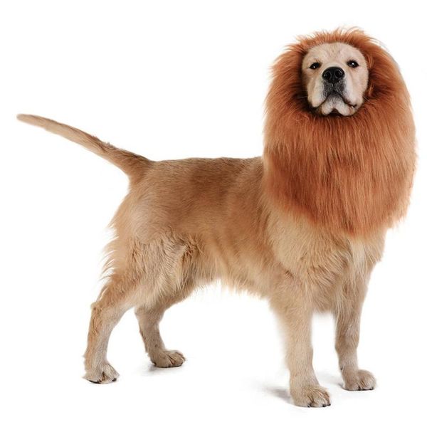 

funny dog lion mane wig pet costume halloween adjustable head decoration for large sized dogs cat costumes
