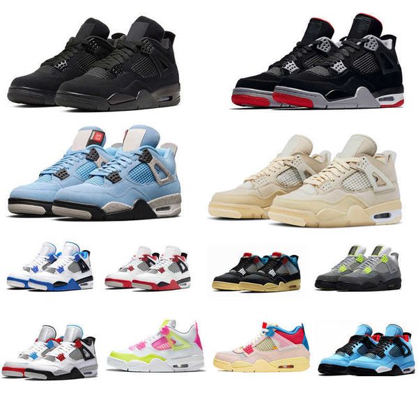 

sneakers basketball shoes 4s jumpmen 4 mens customize brigade blue black cat white cement what the splatter cactus jack gray men women