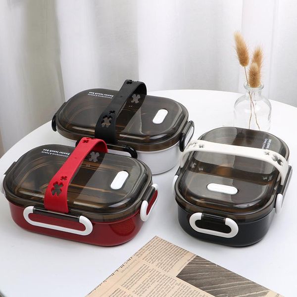 

dinnerware sets stainless steel lunch box children kids school bento portable office picnic leakproof container kitchen accessories