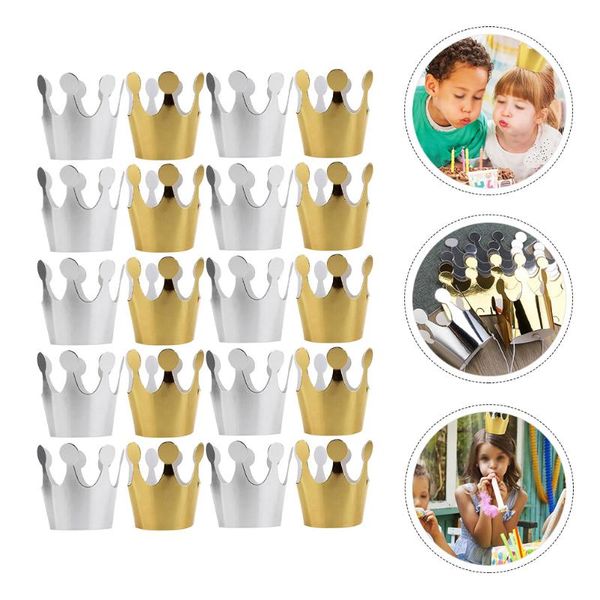 

party hats 20 pcs birthday gold stamping children po props