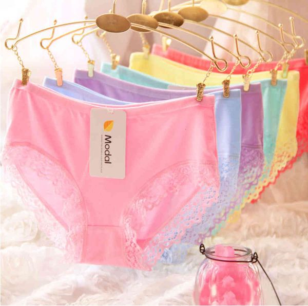 

underwear mody cotton women lace breathable large size, Black;pink