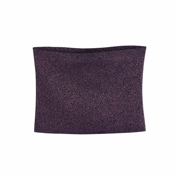 

sweet women metallic knit sweaters fashion ladies purple knitted short elegant female chic elastic pullover 210427, White;black