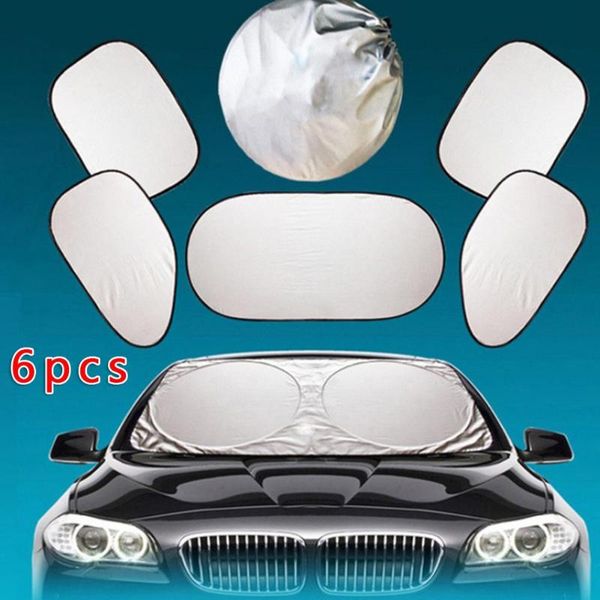 

sun block car sunshade 6pcs/set accessories breathable front rear parts