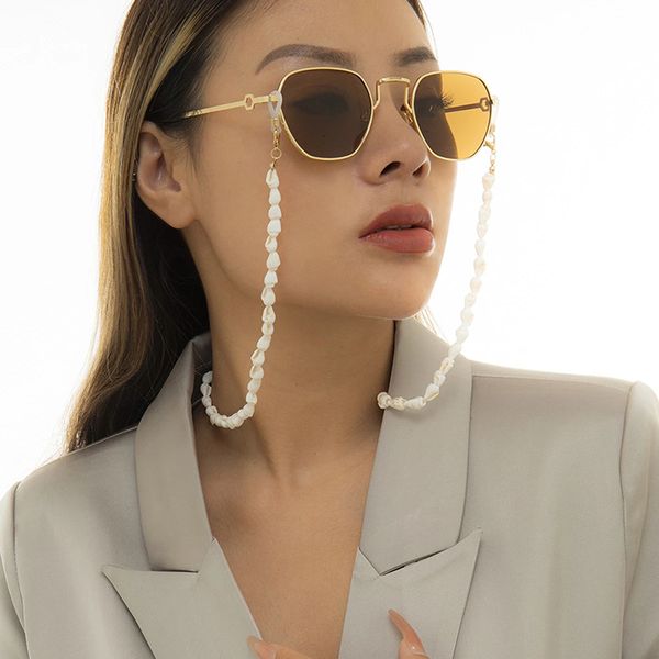 

small conch shell eyeglass chain men women reading non-slip glasses chain cord holder neck strap rope lanyards eyewear accessary