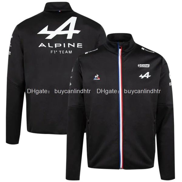 

2023 new alpine team f1 jacket formula one hoodie f1 clothes spring and autumn zipper sweater, Black;brown