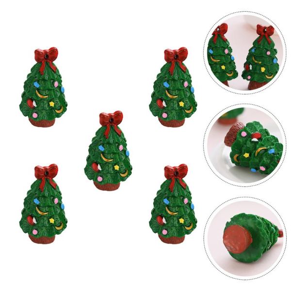 

decorative objects & figurines 5pcs xmas tree accessories day small gifts diy christmas mini stylish resin for home