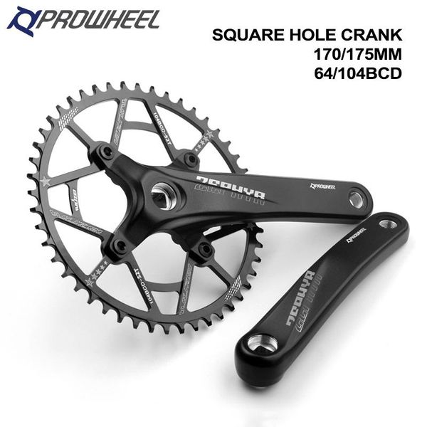 

bike heels & chainwheels prowheel 104bcd bicycle crank sprocket mtb square hole 170mm 175mm crankset 32t 34t 36t 38t 40t 42t narrow wid