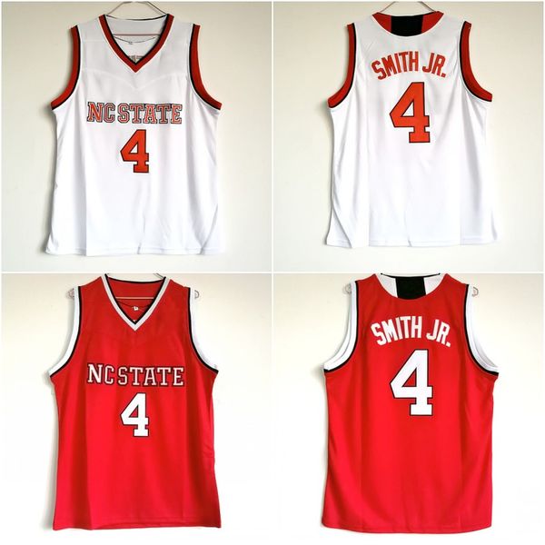 

4 jr smith north carolina state college jerseys men's red white color stitched basketball, Black