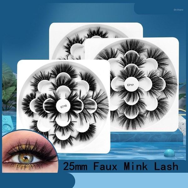 

pairs faux mink lashes packaging boxes 25 mm eyelashes bulk eyelash extension thick long false dramatic1