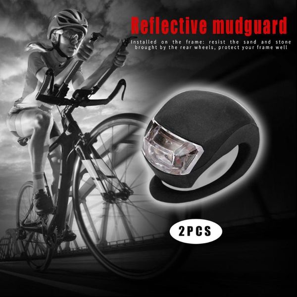 

2pcs bicycle waterproof bike front light led night safety warning lights with battery riding accessories