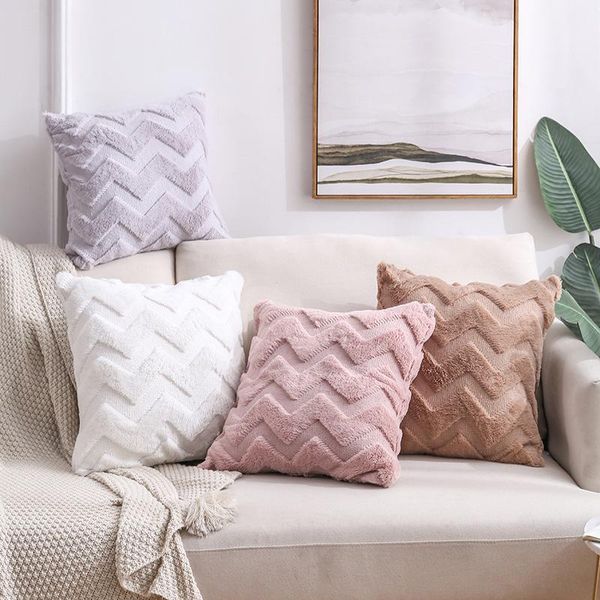 

cushion/decorative pillow luxury cushion cover 45x45 plush pillowcase nordic sofa geometric pattern decoration pillows home living room back