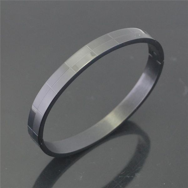 

bangle bohemian black color square bracelets for women fashion 8mm stainless steel men bangles classical jewelry gift punk accessories