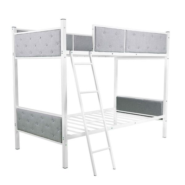 

us stock bedroom furniture upholstered twin over twin bunk bed a39
