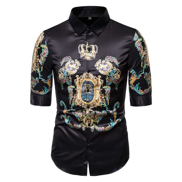 

men's casual shirts wind medium sleeve korean high sense shirt youth men's shirt 2506-p55, White;black