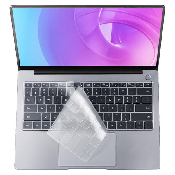 

keyboard covers for huawei matebook d 14 2021 cover skin protector d14 transparent/black