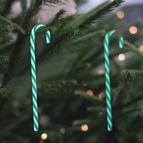 

christmas decorations 12pcs creative candy cane hanging decor tree pedant