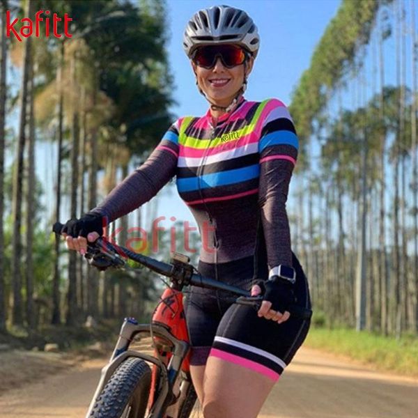 

racing sets \kafiwinter ladies professional cycling wear mountaineering suit bike -long sleeve outdoor sportswear jumpsuit, Black;blue