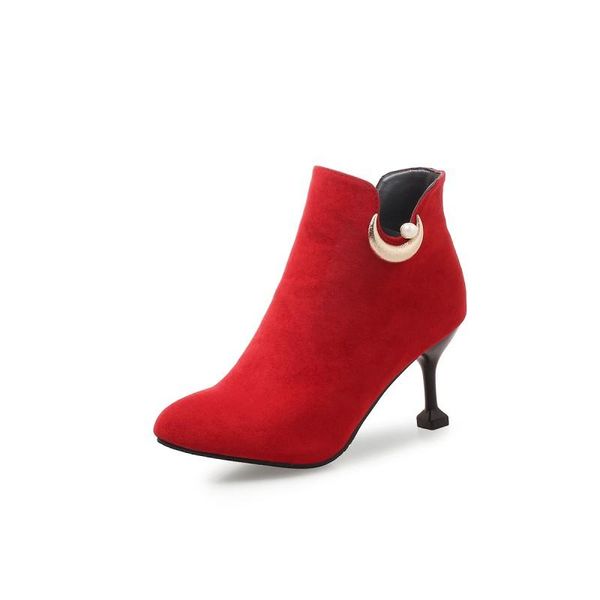 

boots plus size women shoes ankle for ladies woman winterpointed, Black