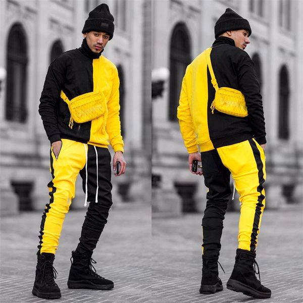 

mens joggers tracksuits suits with fashion letter printing hip hop casual cotton brand sweatshirts set size -2xl, Gray