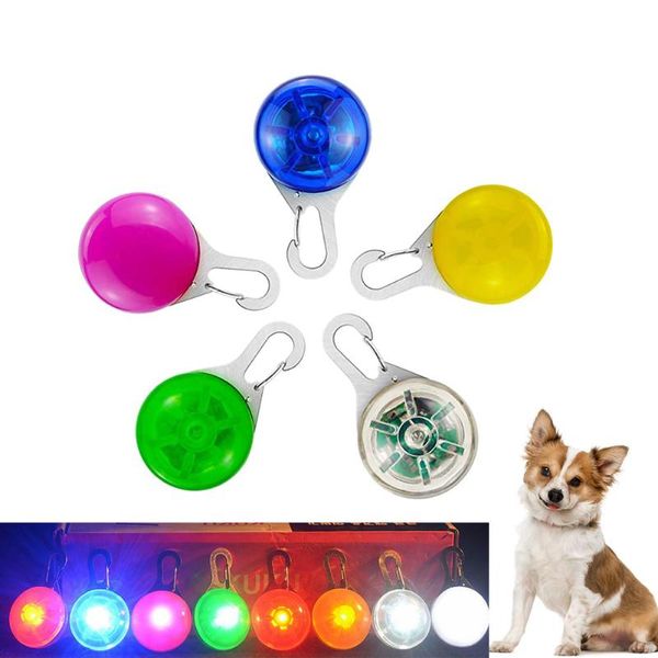 

colors pet collar pendant led dog night light security luminous supplies accessories tag,id card