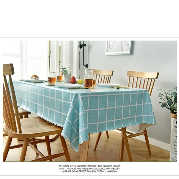 

table cloth pvc plastic rectangular thicken tablecloth lattice printed waterproof oilproof kitchen dining colth cover mat oilcloth